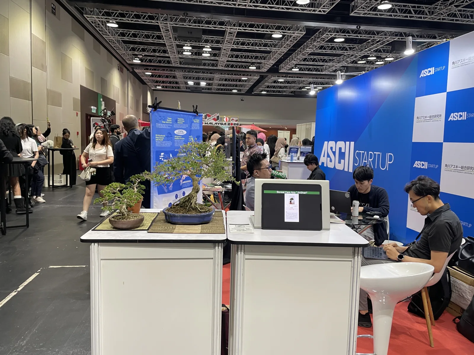 Japan Expo Malaysia 2026 booth showcasing bonsai and the JinShari App